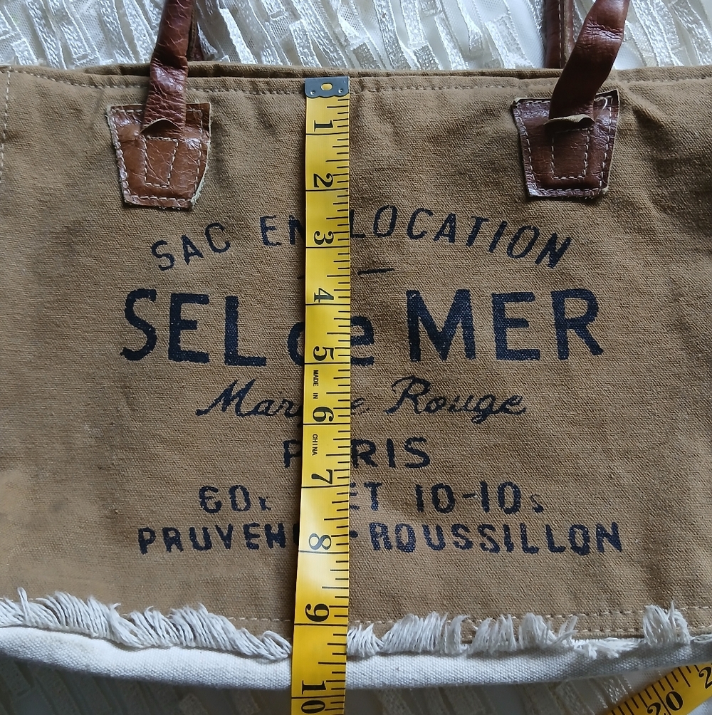Myra Bag 'SEL de MER' Canvas Tote - Picture 12 of 14